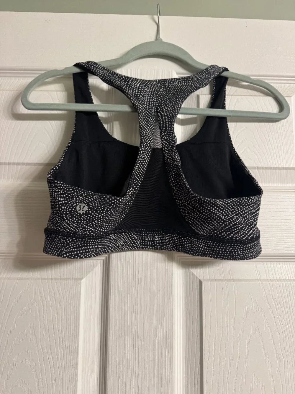 Lululemon sports bra black polka dot